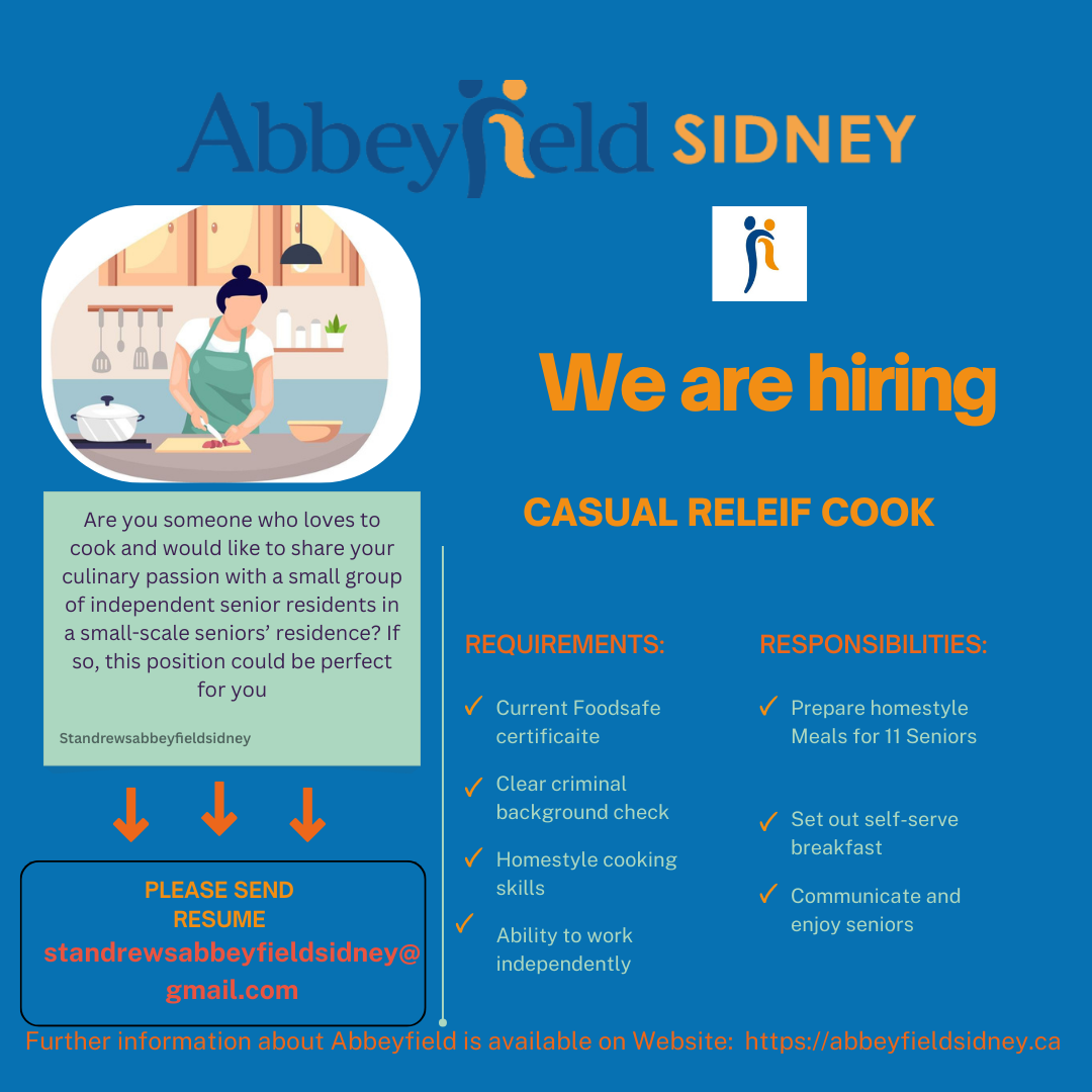 Reliever Cook Employment Opportunities - St. Andrew's Abbeyfield House